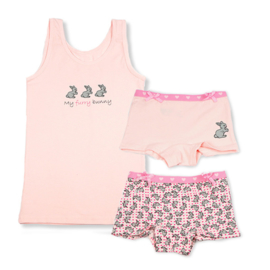 Funderwear meisjes setje konijn roze (92/98-116/122-140/146)