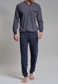 Götzburg heren tricot pyjama 451381 navy bewerkt (48 t/m 64/66)