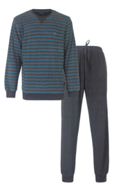 Paul Hopkins heren badstof pyjama Limo Dark Grey (2405A) 48 t/m 58