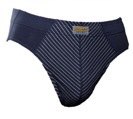 Gentlemen heren sportslip krijtstreep blauw