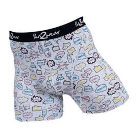 Fun2Wear jongens boxershort Comic Grey (92-104-116-152)