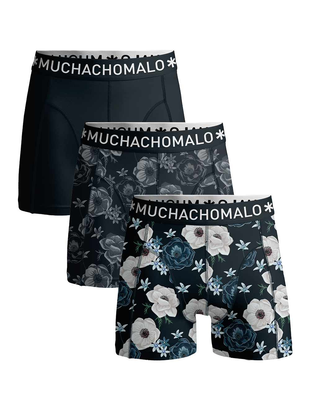 Muchachomalo boxershort U-Floral1010-01 (3-pack) S t/m XXL