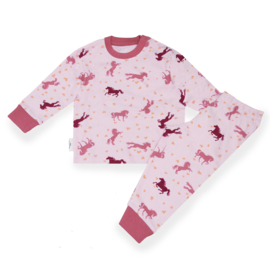 Frogs & Dogs peuter pyjama paarden roze (92 en 98)