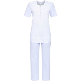 Ringella dames pyjama 7/8 broek zacht blauw (38 t/m 46)