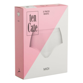 Ten Cate women multipack midi wit L t/m XXL (3-pack)