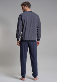 Götzburg heren tricot pyjama 451381 navy bewerkt (48 t/m 64/66)