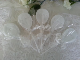 10 st. Zeeplolly Ballon met tekst  Mr & Mr, Mr & Mrs, Mrs & Mrs