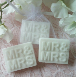 10 st. Mr. & Mrs. in organza zakje