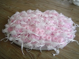 10 st. Organza zakjes met 2 slofjes