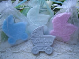 50 st. Organza zakjes Kinderwagen "Baby"