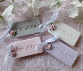 Label "voor mama"