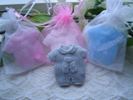 10 st. Organza zakjes met Babypakje