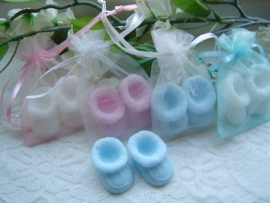 50 st. Organza zakjes met 2 slofjes