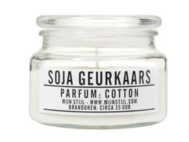 Mijn Stijl Geurkaars Cotton in glas soja-basis