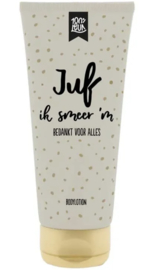 100% Leuk Bodylotion Juf ik smeer hem.