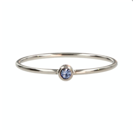 My Bendel - Ring met steen - Blauw - Zilver