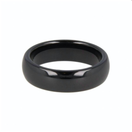 My Bendel - Ring Keramiek - Zwart - 6 mm