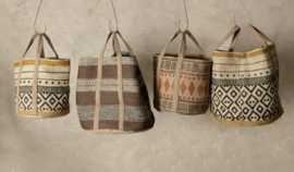 Ptmd basket /Tas yellow jute rond l