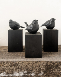 Deco sing bird zwart 3