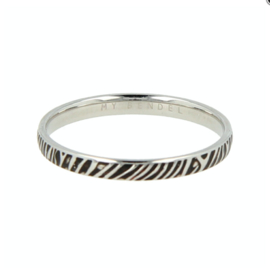 My Bendel - Ring - Zebraprint - Zilver