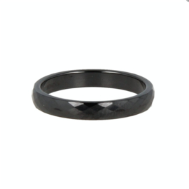 My Bendel - Ring Keramiek - Zwart - facet