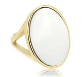 My Bendel ring edelsteen goud/wit