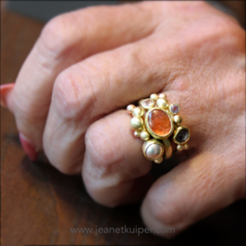 oranje, roze, lila, paars