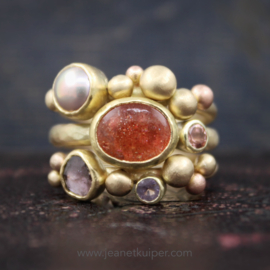 oranje, roze, lila, paars