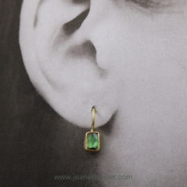 oorhangers met groene roostoermalijn