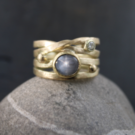 ring met stersaffier