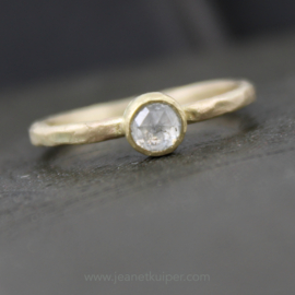 organic ring with a rose cut diamond