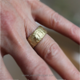 ring in organisch 14k geelgoud