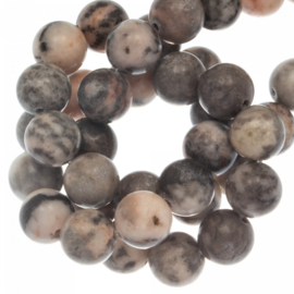 Zebra Jasper pink grey 4mm H2821