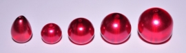 Glasparel 12mm rond rood