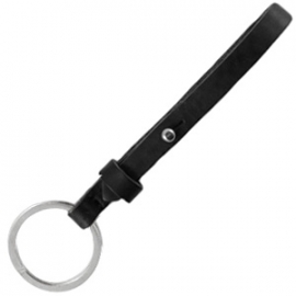 Cuoio sleutelhanger 8mm leer nero black 24955