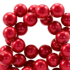 Glaskraal 6mm pearl coating raspberry wine red 41522