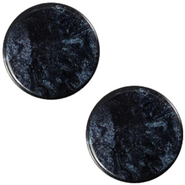 Cabochon Polaris plat 12mm jais montana blue 32575