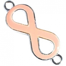 Infinity tussenzetsel 40x15mm licht peach-zilver