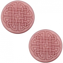 Cabochon Polaris plat 12mm celtic print matt antique pink 31914