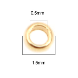 RVS knijpkraal 1,5mm/0,5mm 10 stuks goudkleur B0250298