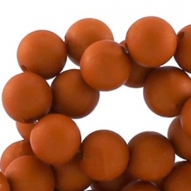 Acrylkraal 12mm rond mat mandarin orange