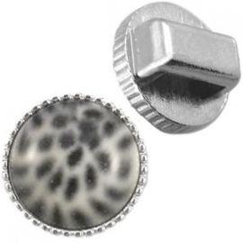 DQ metaal vintage slider voor 12mm cabochon zilver 20192