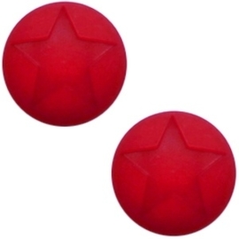 Cabochon Polaris 12mm ster matt true red 16016