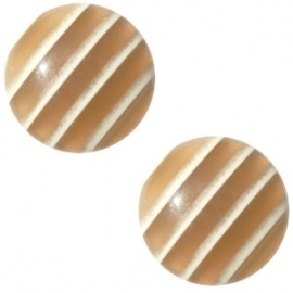 Cabochon Polaris koron 20mm beige bruin wit 22985