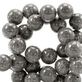 Natuursteen kraal  6mm glitterline grey 41492