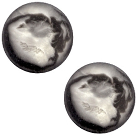 Cabochon Polaris plat 20mm perseo matt black silver 33832