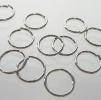 Ringetje 10mm, 1mm dik 25 stuks antiekzilver