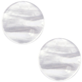 Cabochon Polaris plat 12mm parelmoer greige 34720