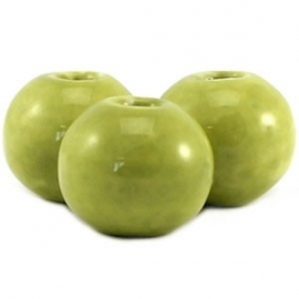 Keramiek kralen 10mm rond licht lime groen