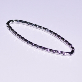 Metalen ring ovaal 39x14mm antiekzilver